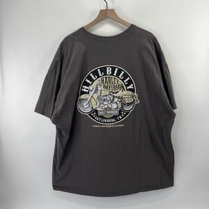 Harley Davidson T Shirt Men 4XL Hillbilly Smoky Mountain Short Sleeve Pocket Tee